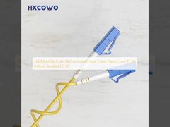 SM/MM/OM3 G657A2 সাঁজোয়া ফাইবার অপটিক প্যাচ কর্ড FTTH ইনডোর সিমপ্লেক্স LC-LC