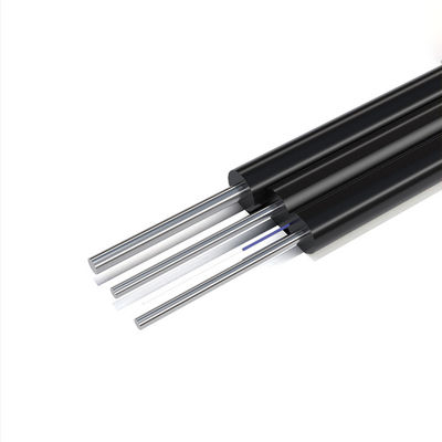 কেনা HXCOWO FTTH Outdoor GJYXCH 1 2 4 Core G657A1 Steel Wire Or FRP Black Fiber Optic Drop Cable অনলাইন উত্পাদন