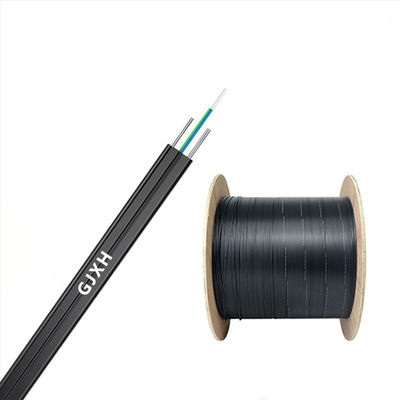 কেনা Black Flat Drop Fiber Optic Cable HXCOWO GJXH G657A FTTH Flat Drop Fiber Cable অনলাইন উত্পাদন
