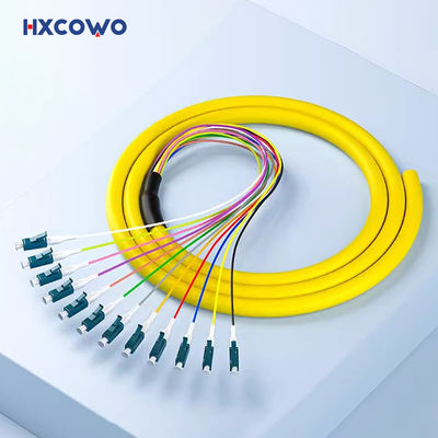 কেনা SM G652D G657A 0.9mm ফাইবার অপটিক পিগটেল 12 কালার ফাইবার কোর LC UPC APC প্যাচ কর্ড পিগটেল অনলাইনে উৎপাদন