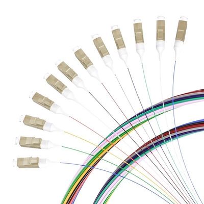 কেনা Customized Lengths 12 Cores LC/APC Singlemode Fiber Optic Pigtail for FTTN Connection অনলাইন উত্পাদন