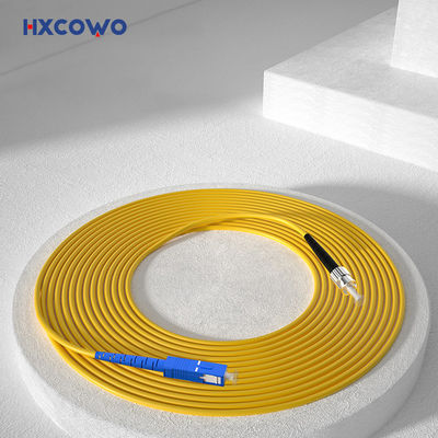 কেনা FTTX Fiber Optic Patch Cord with HXCOWO SC FC Connectors and SM Indoor Armored Cable অনলাইন উত্পাদন