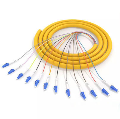 কেনা Telecom Grade HXCOWO 12 Core Bundle LC Fiber Pigtails For 10G Gigabit Optical Network অনলাইন উত্পাদন