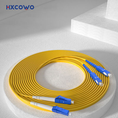 কেনা HXCOWO FTTH Indoor SC/UPC-LC/UPC SM G657A2 Duplex Armored Fiber Cable Patch for Wired LAN অনলাইন উত্পাদন