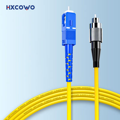 কেনা HXCOWO Indoor Outdoor 1 2 4 Core G657A1 FTTH Armored Fiber Optic Cable Patch With SC FC Connector অনলাইন উত্পাদন