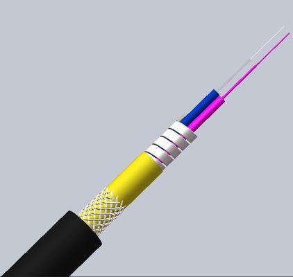 কেনা LSZH Jacket 5.0mm OS2 G652D Singlemode Armored Fiber Optic Cable for Networks অনলাইন উত্পাদন