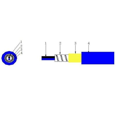 কেনা Duplex LSZH Indoor Outdoor Armored Fiber 2 Core 3.0mm Steel Armored Fiber Optic Cable অনলাইন উত্পাদন