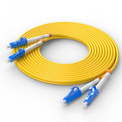 কেনা কাস্টমাইজড রঙের জন্য একক মোড LC/UPC-LC/UPC FTTH ডুপ্লেক্স ফাইবার অপটিক কেবল প্যাচ অনলাইনে উৎপাদন