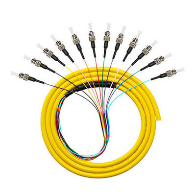 কেনা 12 কোর 12F 9/125 0.9mm ST সিঙ্গল মোড FTTH ফাইবার অপটিক পিগটেল তরঙ্গদৈর্ঘ্য 1310nm অনলাইনে উৎপাদন