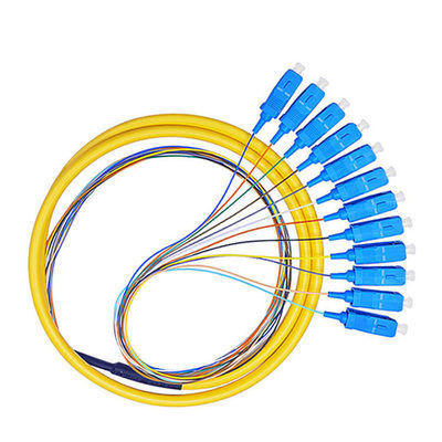 কেনা Customized Lengths HXCOWO 12 Color Multimode OM4 SC Connector 0.9mm Fiber Optic Pigtail অনলাইন উত্পাদন