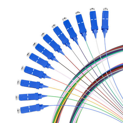 কেনা G652D G657A Fiber Optic Pigtail 12 Color Loose Tube Tight Buffer SC UPC Pigtail অনলাইন উত্পাদন