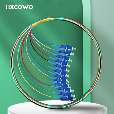 কেনা FTTX HXCOWO 12 Color Fiber Optical Pigtail SC UPC Single Mode G657A 0.9mm G652D অনলাইন উত্পাদন
