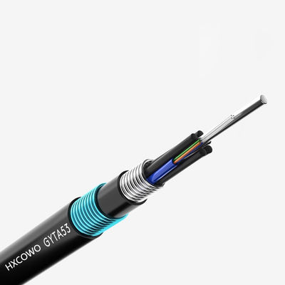 কেনা HXCOWO GYTA53 48 Core G652D PE Underground Armored Fiber Optic Cable with LSOH Jacket অনলাইন উত্পাদন