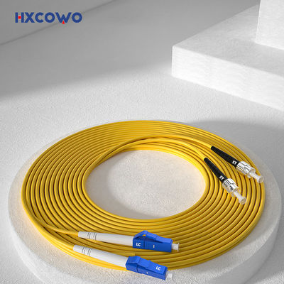 কেনা 1.5m Yellow Duplex Armored Patch Cord HXCOWO 2.0mm SM MM 9/125 LC/UPC To ST অনলাইন উত্পাদন
