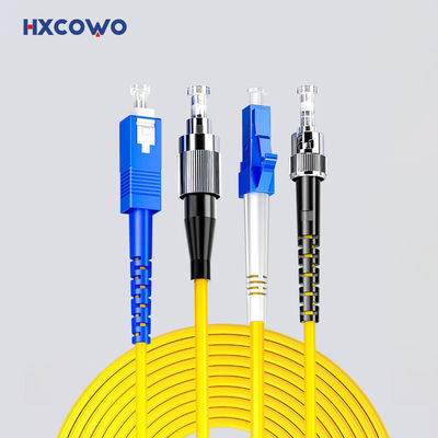 কেনা HXCOWO SC LC FC ST MTRJ APC/UPC Connectors Indoor Armored Fiber Optical Patch Cord 1 অনলাইন উত্পাদন