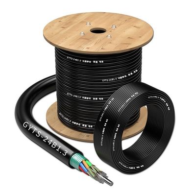কেনা ওভারহেড পাইপলাইনের জন্য কালো G72B1.3 G652D 36B1.3 PE আউটডোর আর্মার্ড ফাইবার অপটিক কেবল অনলাইনে উৎপাদন