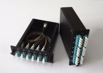কেনা Black Fiber Patch Panel 24 Port MTP MPO Module Fiber Optic Patch Panel অনলাইন উত্পাদন